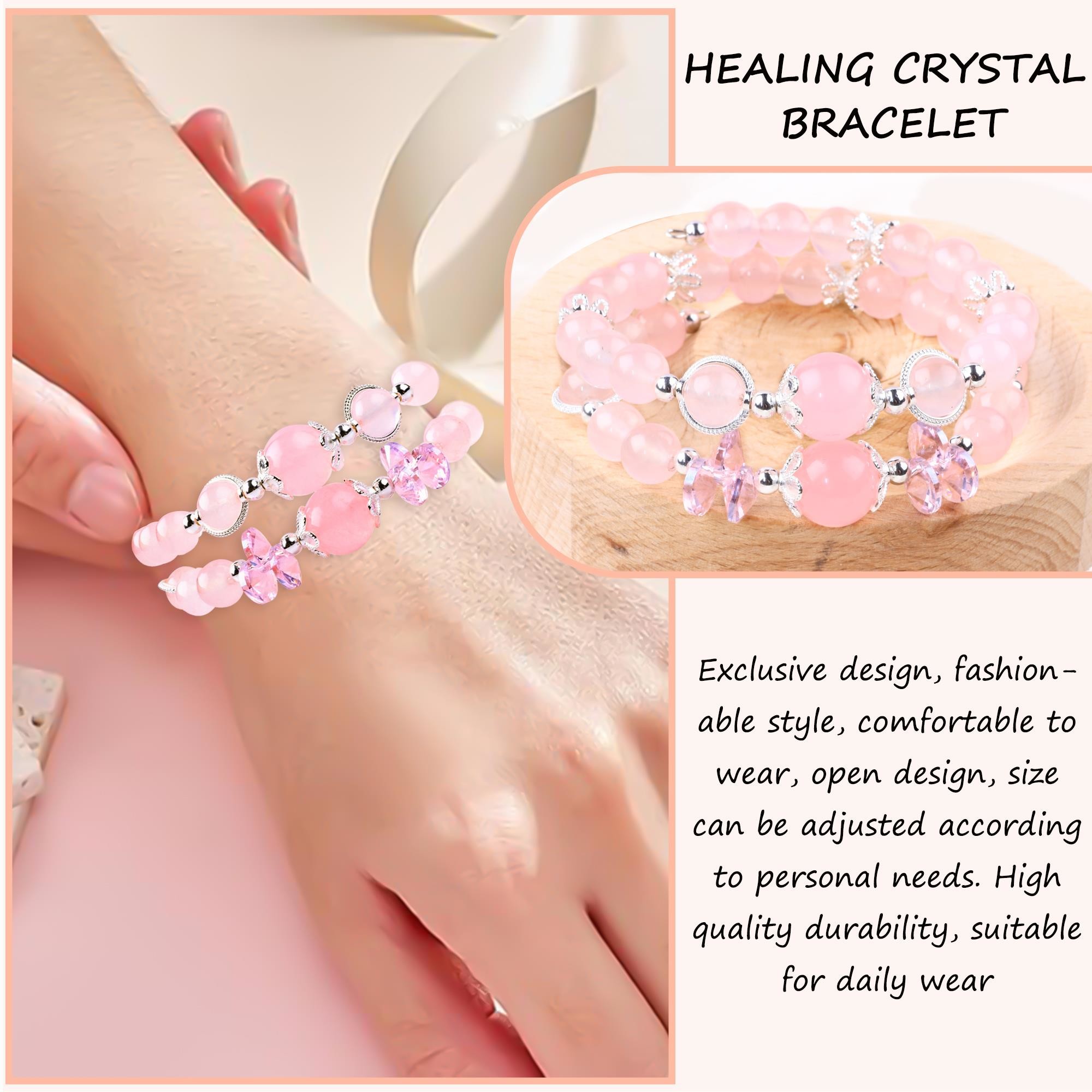 Healing Energy Women'S Gemstone Bead Bracelet 4/6/8/10/12mm