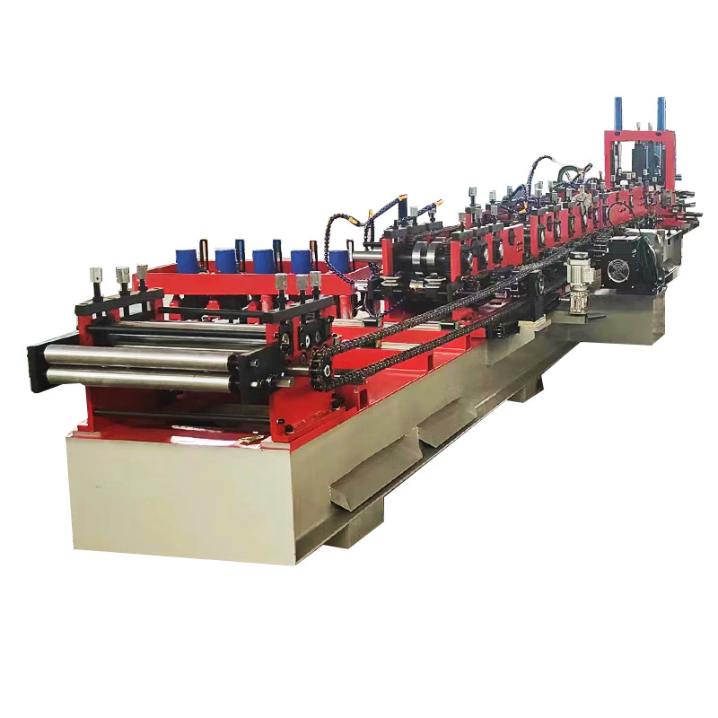 80-350 CZ Purlin Roll Forming Machine With PLC Control System And Hydraulic Cutting Mode