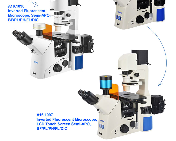 Opto Edu A16.1097 Lcd Touch Screen Fluorescence Stereomicroscope