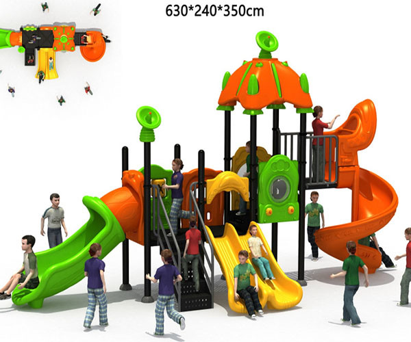 Residential Kids Playground Slide 1048cm Antistatic Anticrack