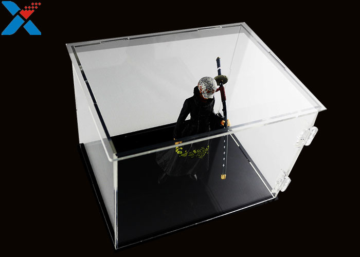 Rectangle Acrylic Display Box Open Door Assembled Clear Dust Storage Box