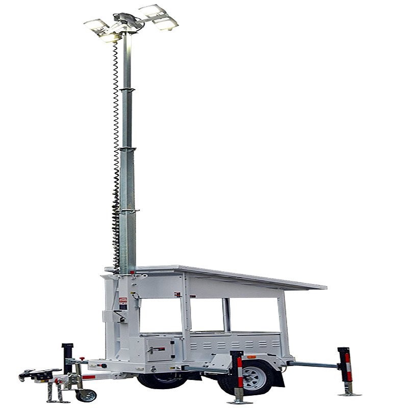 Mobile Lighting Tower Emergency Solar Light Tower Zero Emissions LED Lighting Tower