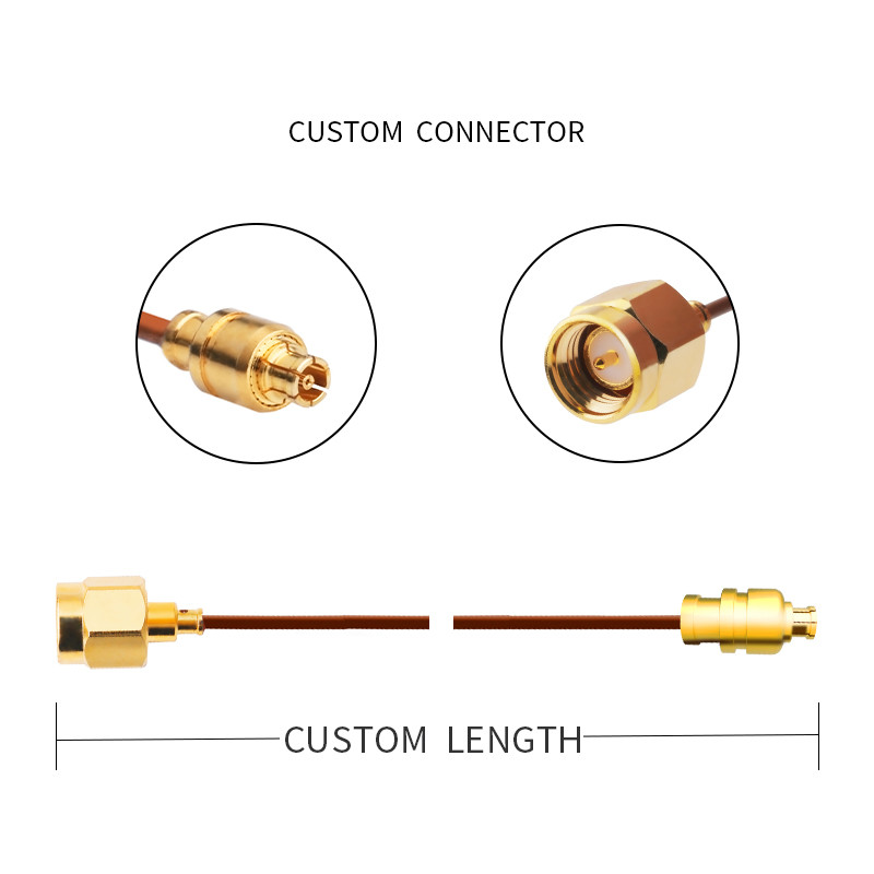 Smpm Jack To Sma Plug Semi rigid Coax Cable , Sr047 Semi Rigid Coaxial Cable