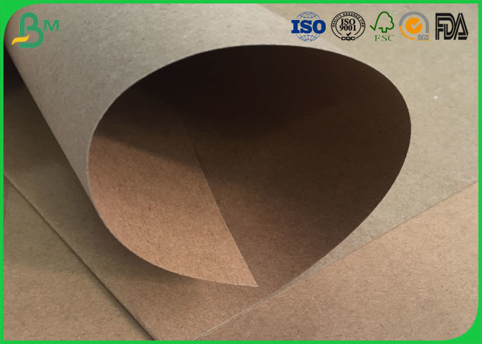 Water Resistant / Waterproof Brown Kraft Paper Roll 200gsm 250gsm For Packaging Box
