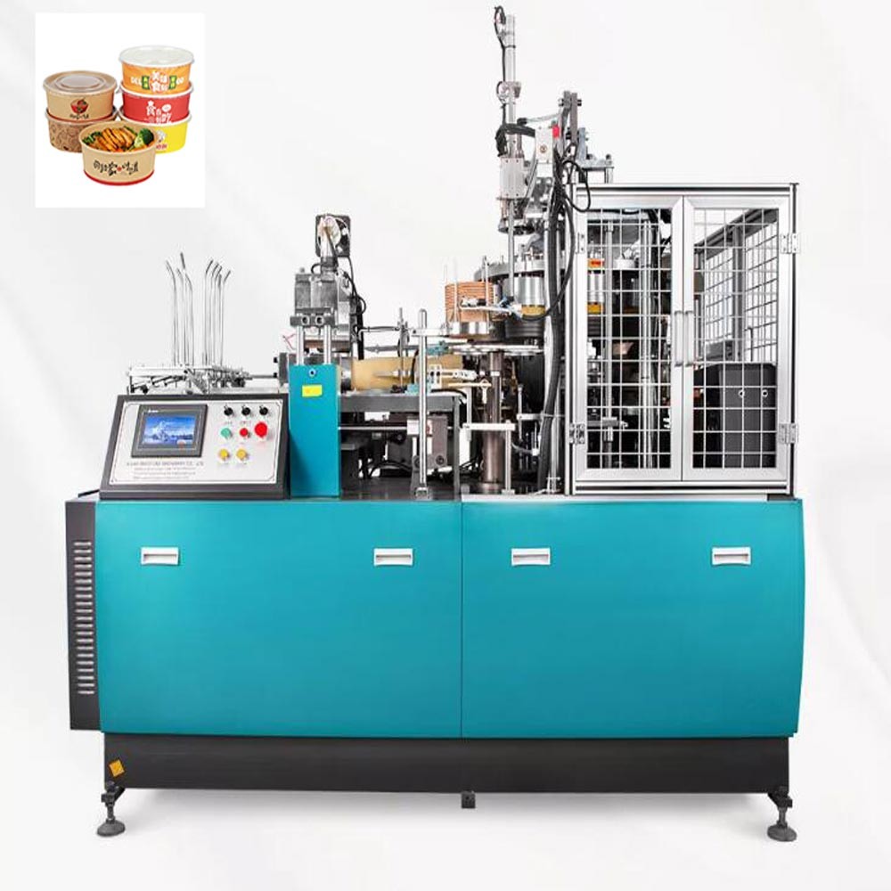 70 Pcs/Min 140-350g/M2 Craft Paper Bowl Making Machine PLC Control