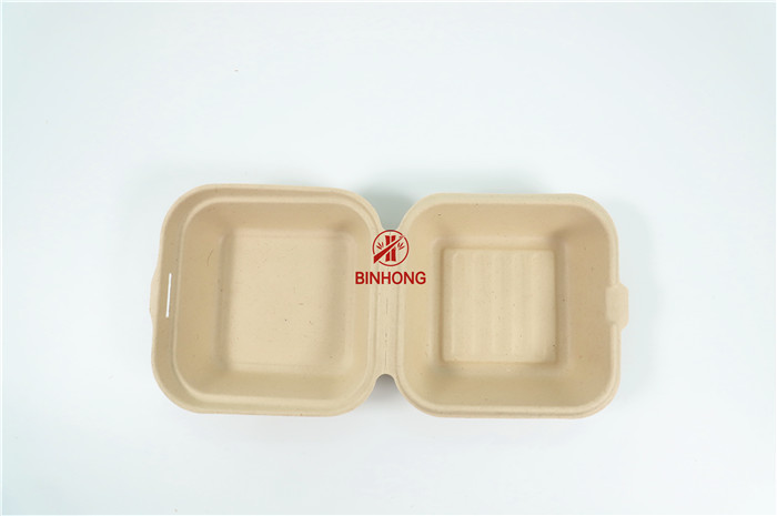 Wheat Straw Takeaway Food Container Burger Box Biodegradable Disposable