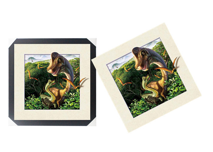 Durable Lenticular Printing Services / 5D Lenticular Picture With PS Frame For Wall Art Decro