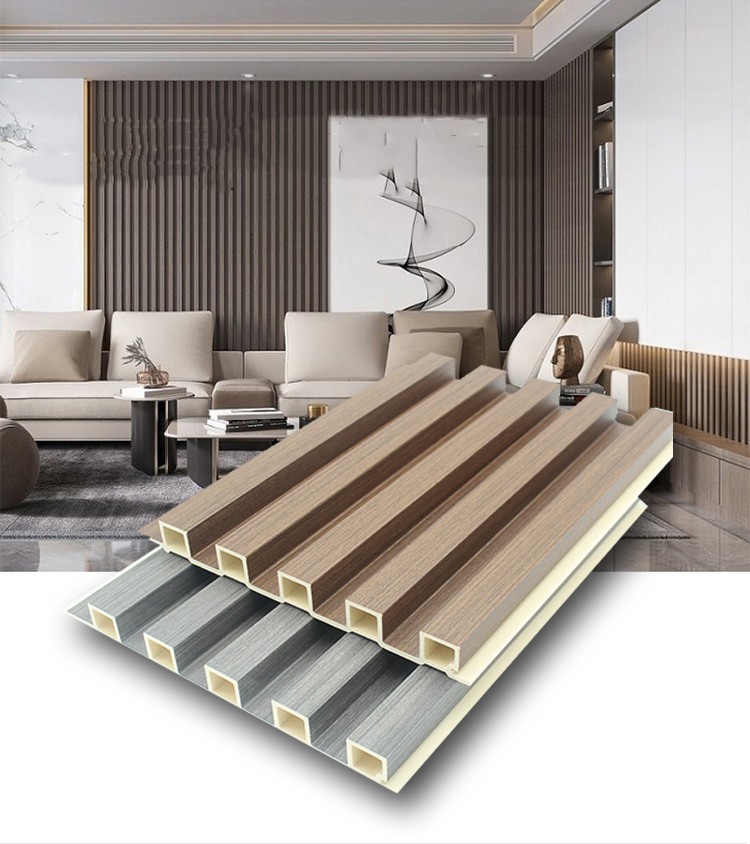 Eco Friendly 3D Interior WPC Wall Panel 195mm High Weather Resistance