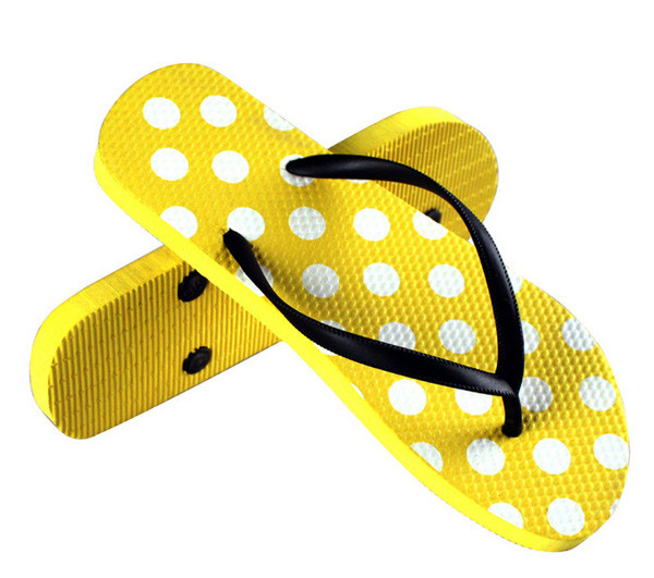 V strap full color printed Women Flip flops thongs slipers manufacturers
