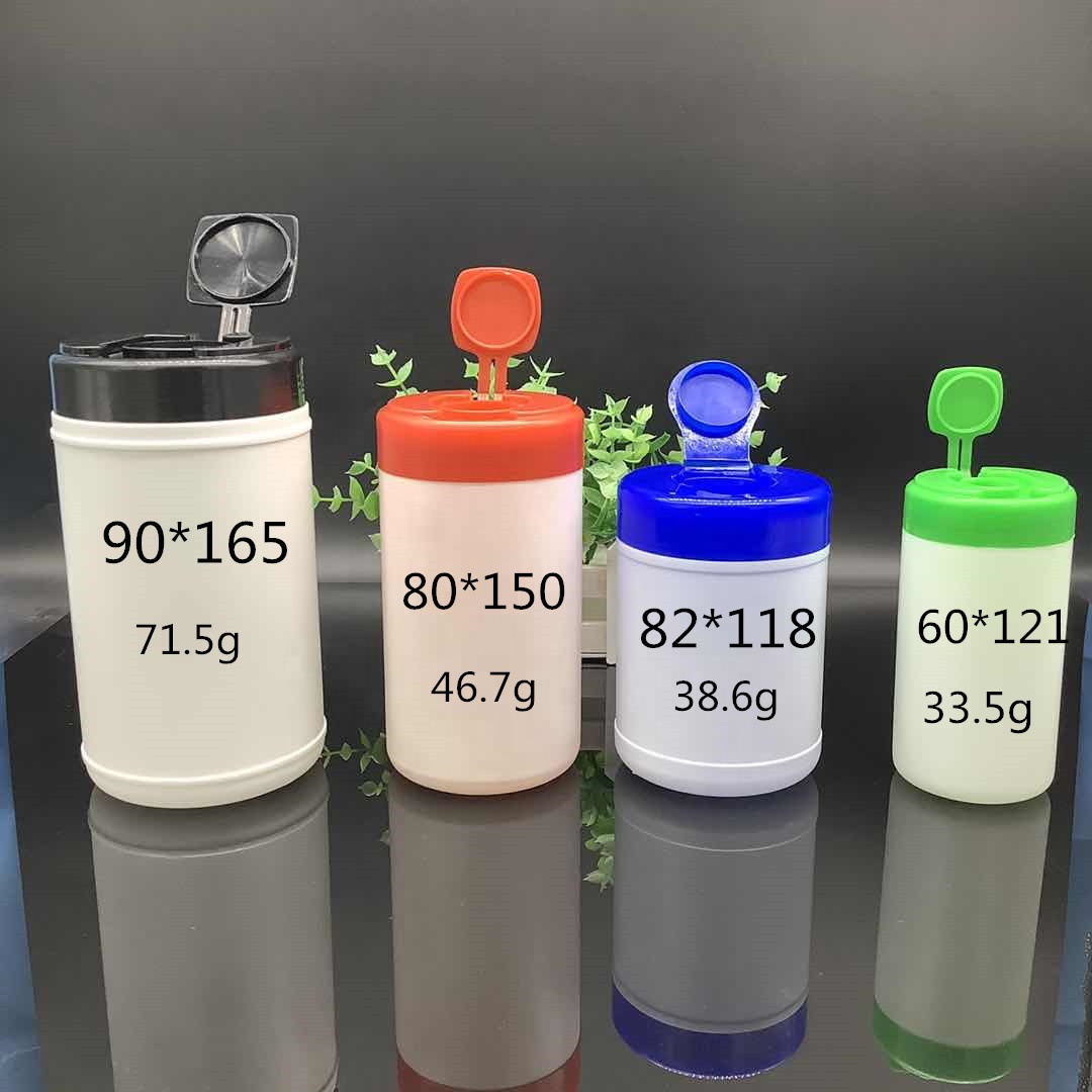 HDPE Wet Wipes Buckets ISO9001 Cylinder Wet Wipes Packaging Bottles