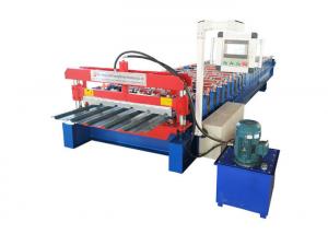 China Color Paint Metal Roofing Sheet Making Machine With Double Cylinder Cutter on sale