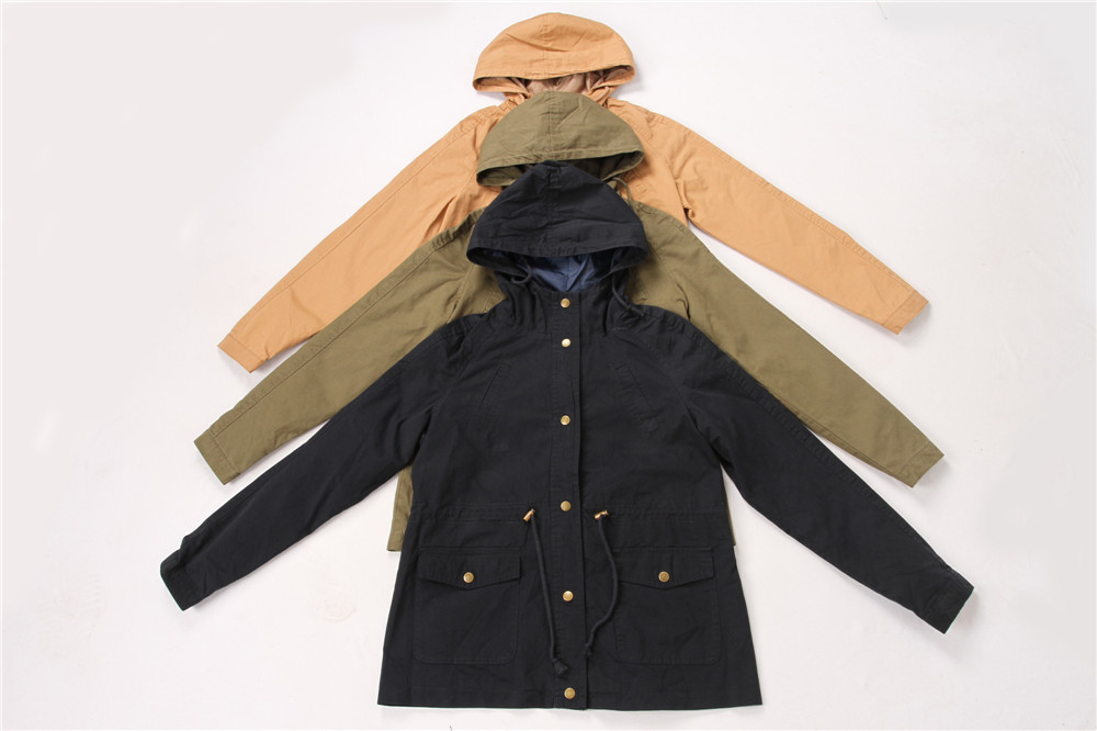 Ladies longline COTTON parka, Women's cotton coat, Very Washed, Chic style