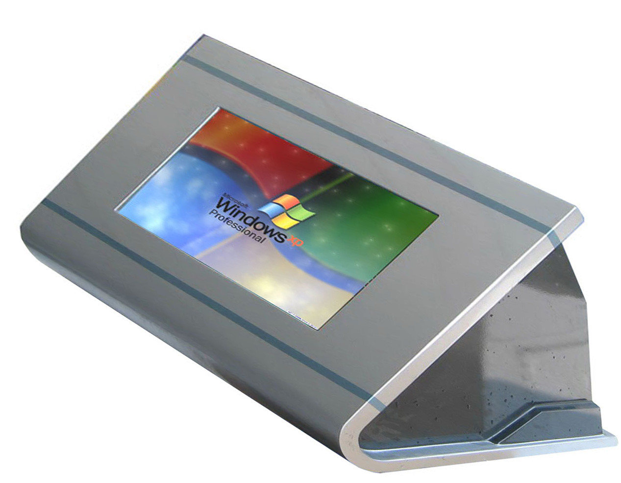 Rugged Steel Enclosure Desktop Kiosk Vandal Proof IR Touchscreen 15" - 19"