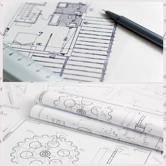 80g White CAD Plotter Paper Roll For Engineering Design Drawing