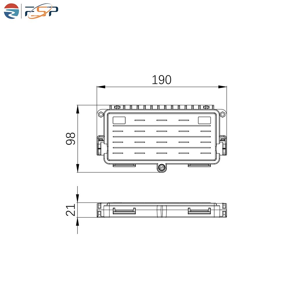 FTTH PC ABS Material Water-Proof Optic Fiber Splicing Box Integrated with Splice Cassette