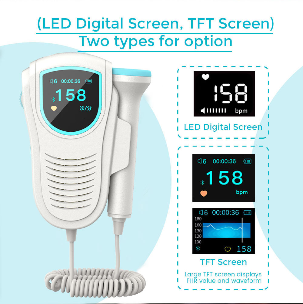 Pocket Home Pregnancy Scanner Baby Ultrasound Doppler Fetal Heart Detector