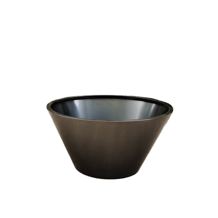 High fashion glossy glazed black big flower pot outdoor round