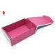Pink Folding Cardboard Rectangular Gift Box With Flap Lid