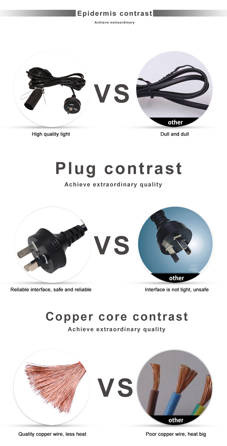 SAA Power Cord With 303 on off Switch and E14 E12 Socket for Salt Lamp