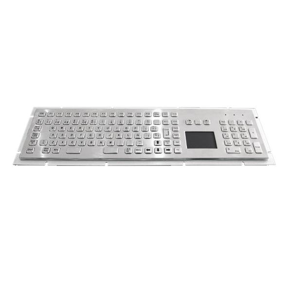Rugged IP65 Waterproof Industrial Stainless Steel Metal Keyboard With Touchpad Self Service Kiosk