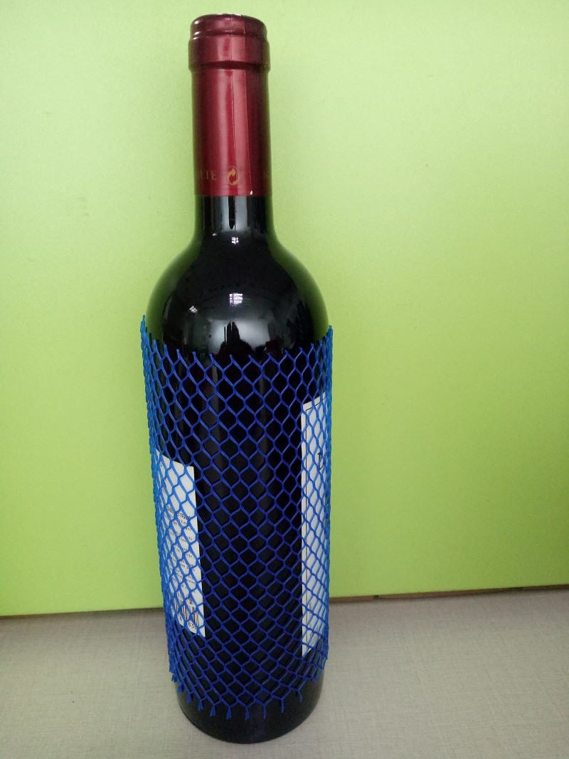Wine Bottle Net Protective Mesh Sleeving , Mesh Sleeve Plastic Tube Netting Colorful