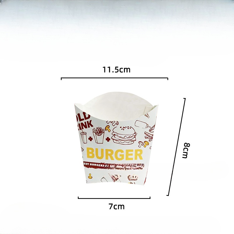 Food French Fries Chicken Packaging Disposable Kraft Paper Box for Benefit of Buyers