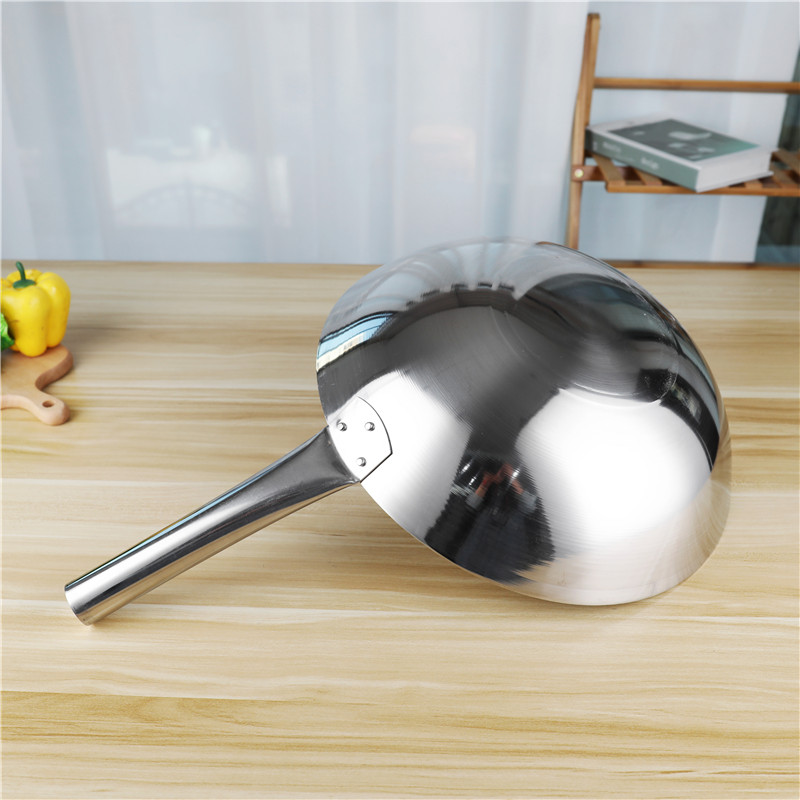 Single Handle Stovetop Frying Pan Non Stick Stainless Steel