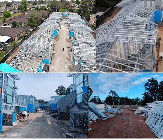 Movable Prefab Apartment Buildings Light Steel Frame House Kits