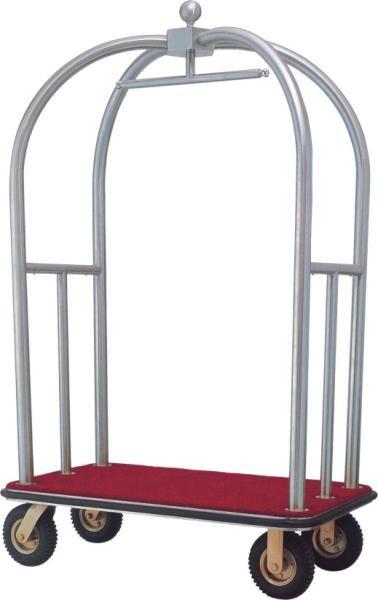 304 Stainless Steel Hotel Luggage Trolleys Hotel Cart For Luggage 1140*670