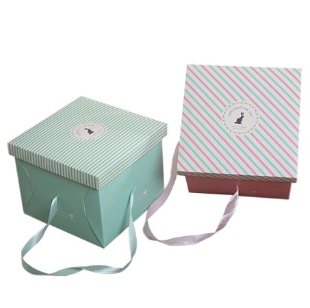 Snacks Souvenir Packing Cardboard Suitcase Box With Handle CMYK PMS