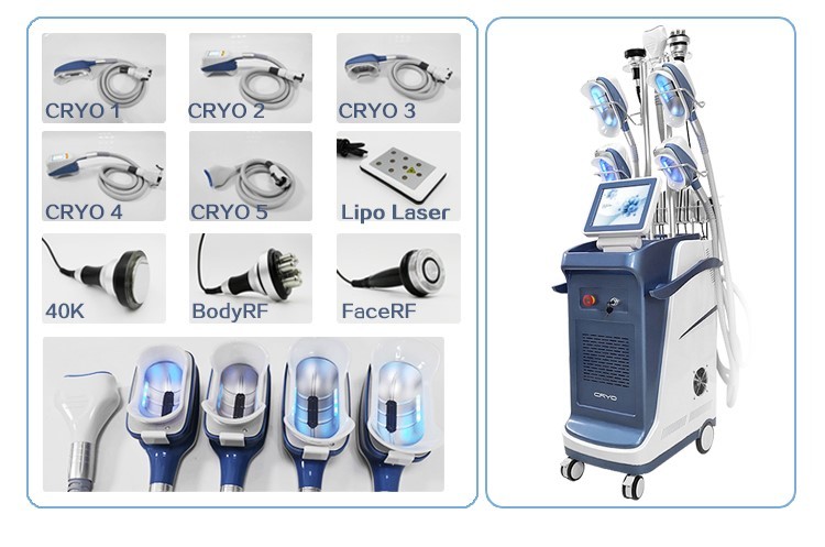 40k Fat Cavitation Laser Lipolysis Machine 5 Handles Kryolipolyse 360 Vacuum Therapy