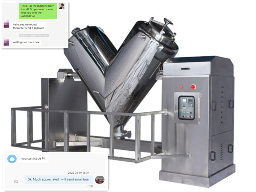 Powder Food Mixing Machine V type blender mixer for Lab Use