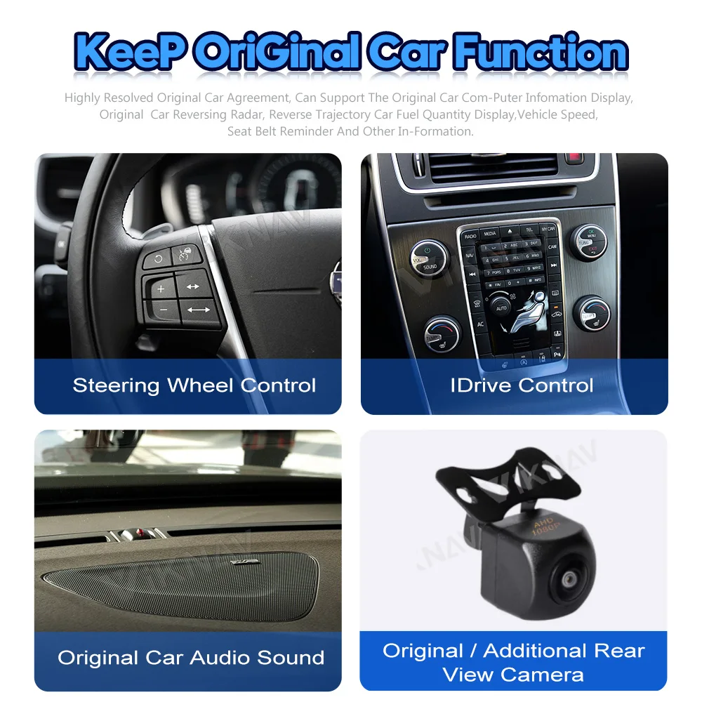 Viknav Car Radio For Volvo S60 (2011-2014) 8.8 inch Stereo Tesla Style Multimedia Player GPS Navigation DVD Head Unit