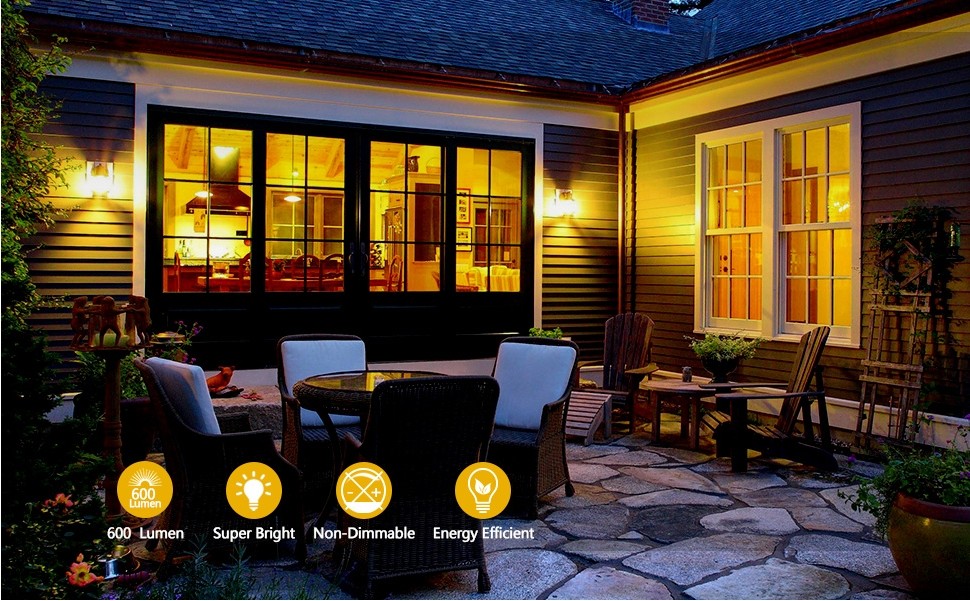 360 Degrees Beam Angle Dimmable Amber LED Bulb E26 Base 9W 800lm Light Bulb