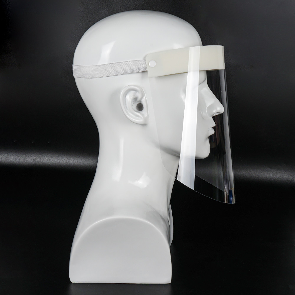 CE FDA Disposable Plastic PET Protective Face Shield Visors / Clear Full Medical Face Shield
