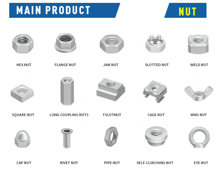 ISO9001 2008 Certified Concave Square Nut Stainless Steel 5/16" for Automotive Industry