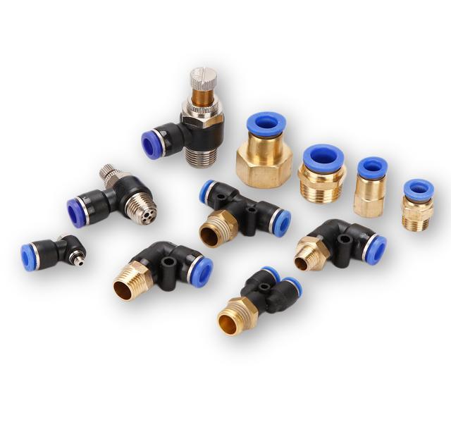 PC8-02 Pneumatic Quick 6-01 Quick Coupling Pl4-M5 Threaded Straight Through Elbow Speed Control Joint SL10-02
