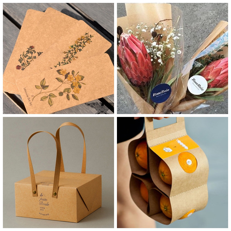 80gsm 100gsm Good Oil Resistance Brown Craft Paper For Bags Of Shopping In Rolls