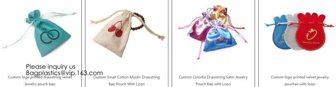 Black Satin Drawstring Bag With Gold Printing And Ribbon, Various Color Thick Matt Satin Dust Bag,Small Silver Satin Dra