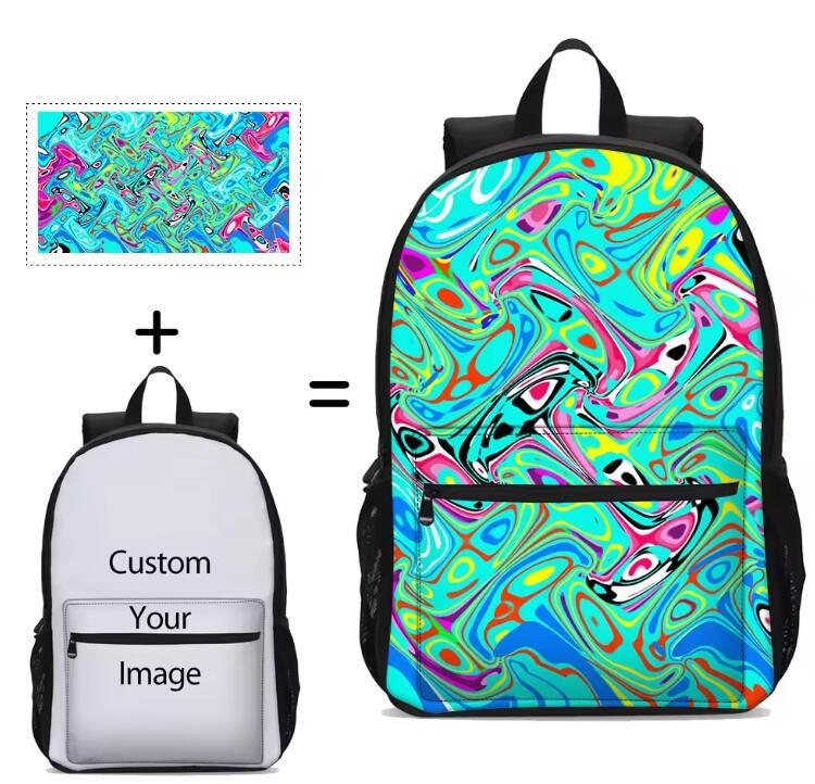 Large Capacity Waterproof Custom Printed Backpacks School For Teenagers