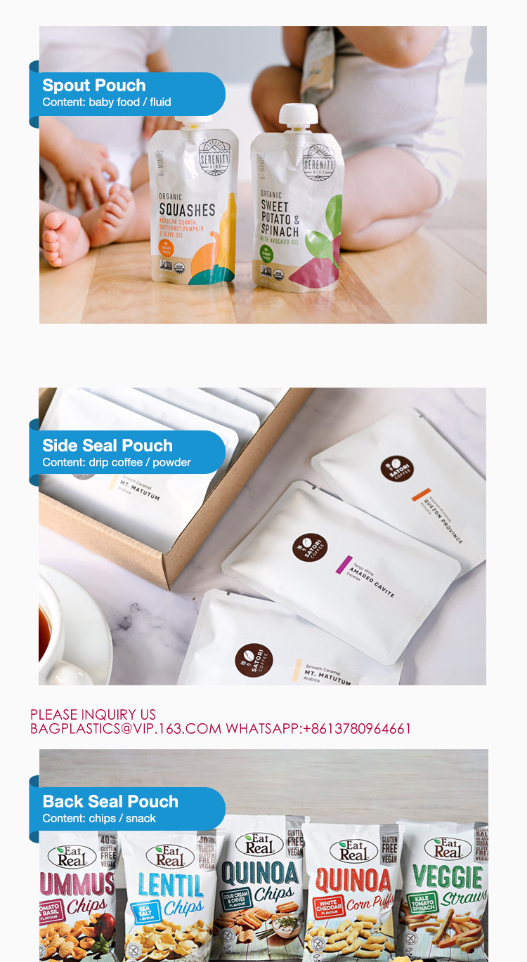 Custom Print Recyclable Refillable Mylar Standup Spout Pouch Bags Shampoo Cosmetics Pack