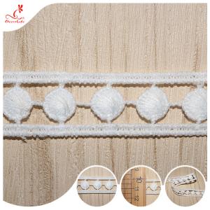 Buy cheap Milk Silk Pom Pom Lace Trims Bilateral Border For Bed Home Textiles product