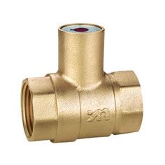 1101 Brass Ball Valve FxF threaded Nature brass looking with Magnetic Lockable stem sizes DN15 DN20 DN25 DN32 DN40 DN50