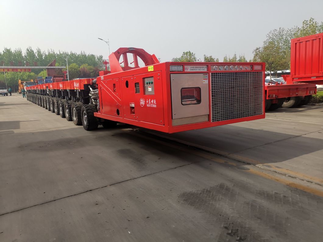 Module Axles Self-Propelled 100-250tons Capacity Board Raise and Fall Drop Deck Modular Trailer with Hydraulic Steering Axle
