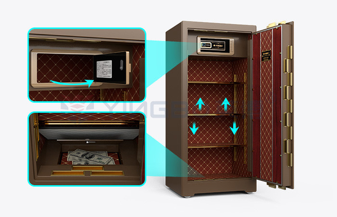 Dual Alarm Luxury Commercial Safe Box Fingerprint Lock For Security YB/ZY-120