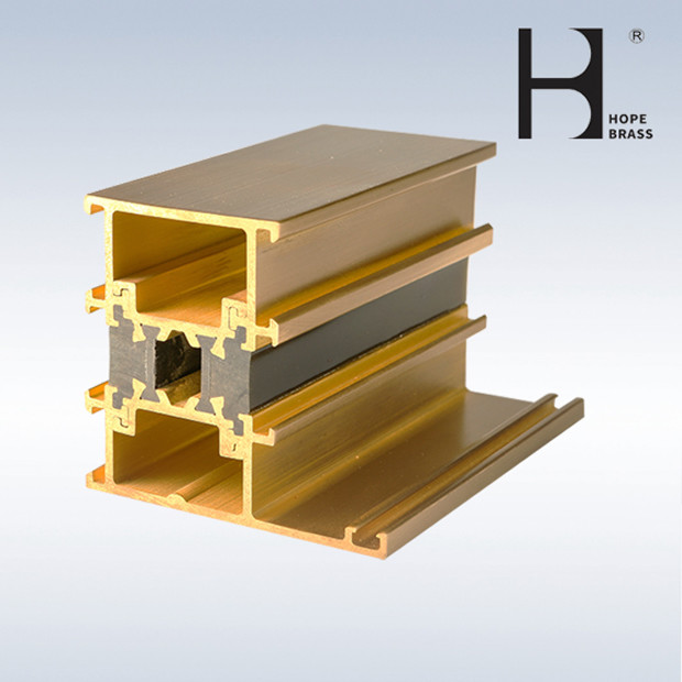 Decorative Copper Material for Derative Home / Supermarket / Garage Brass Extruding Profiles Extrusion China Manufacture