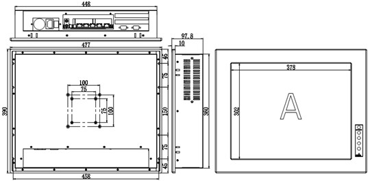IPPC-1901T1 19" Industrial Touch Panel PC / 1 PCI Or PCIE Extension 2 Slots Embedded PC Touch Screen