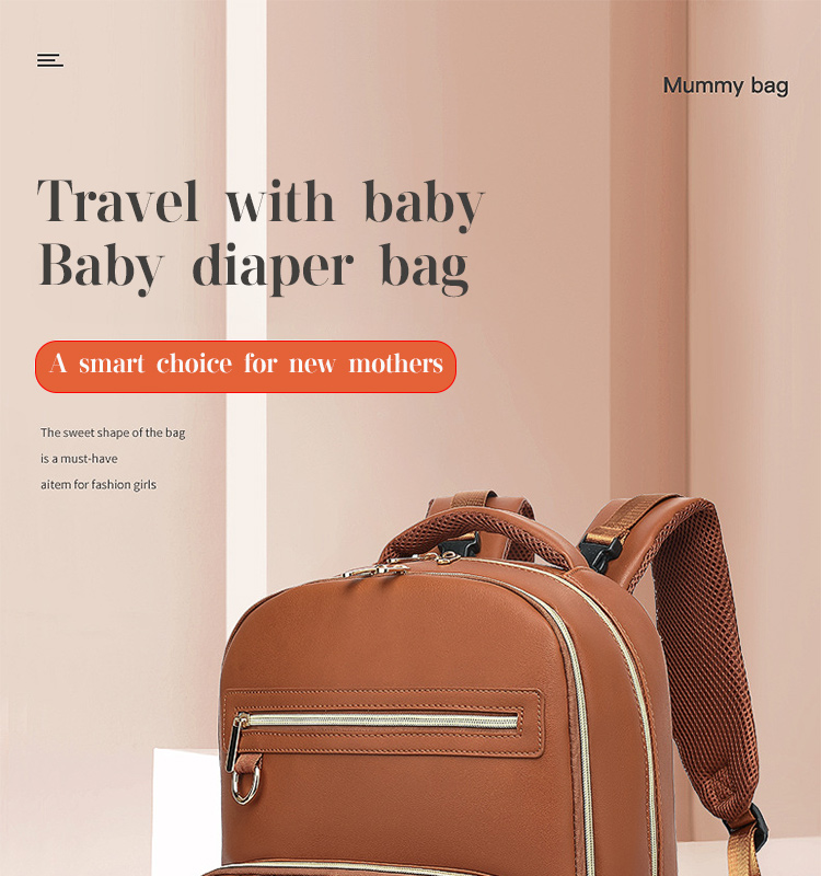Factory Baby Diaper Bag Multi Function High Capacity Mummy Bag Changing Bag