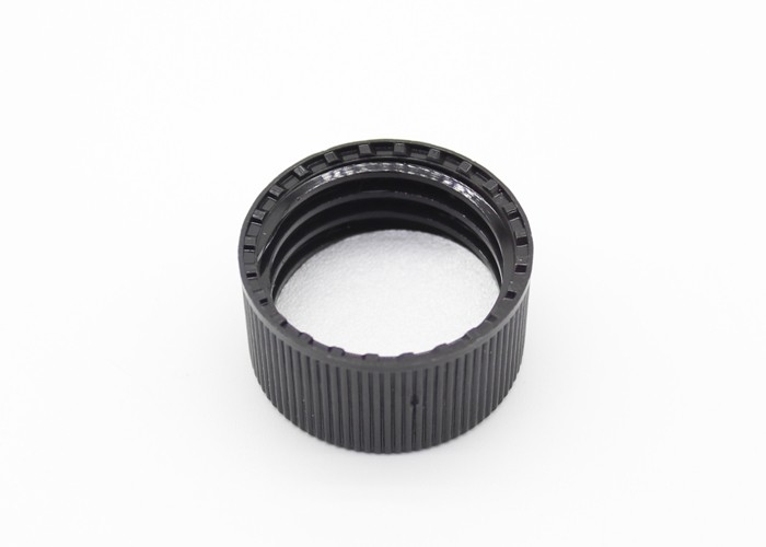 Black PP Plastic Screw Caps 24mm Capacity With High Sealing Performance