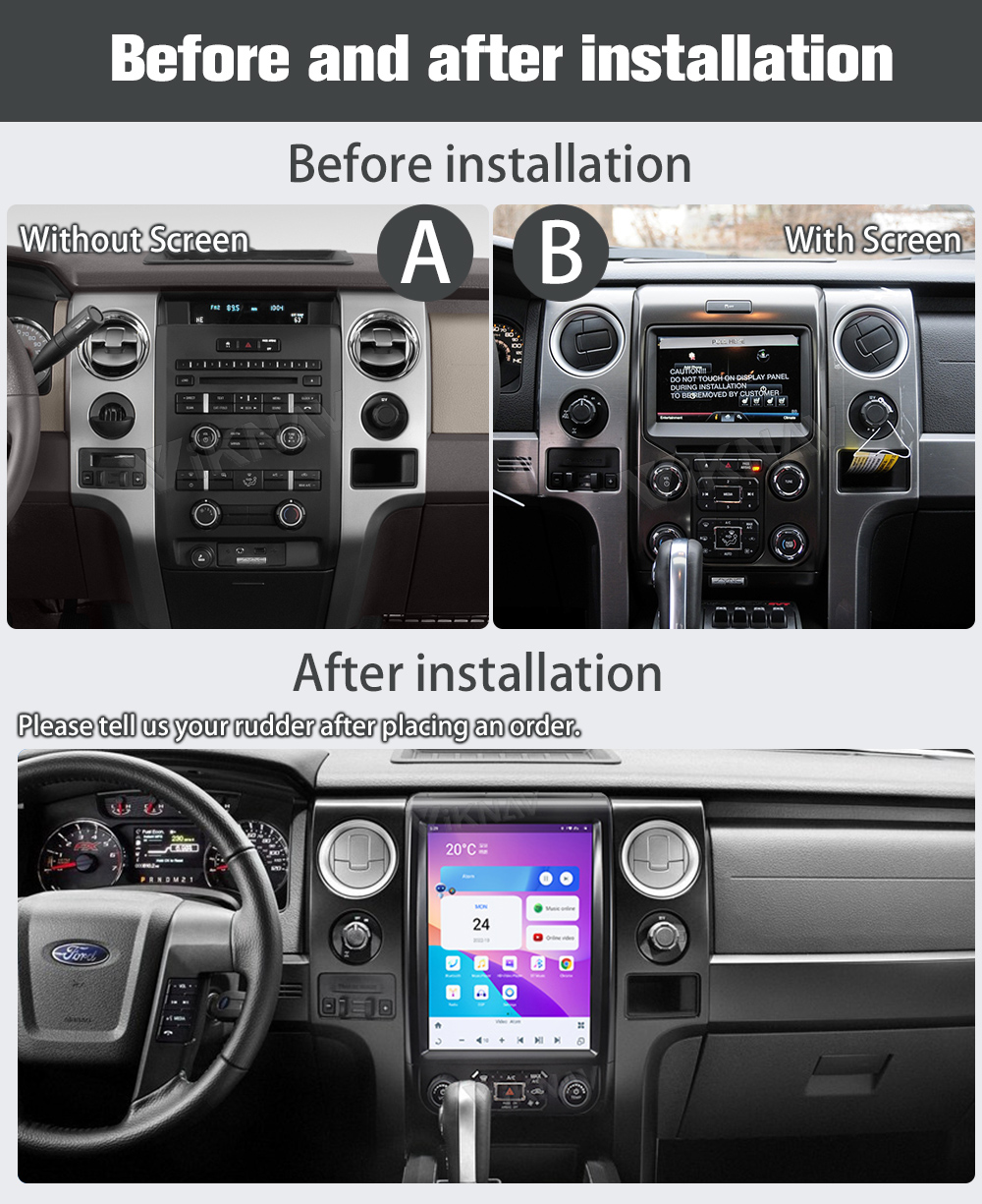 12.1 Inch Touch Screen Car Radio For Ford F150 2013 - 2014 Android 11